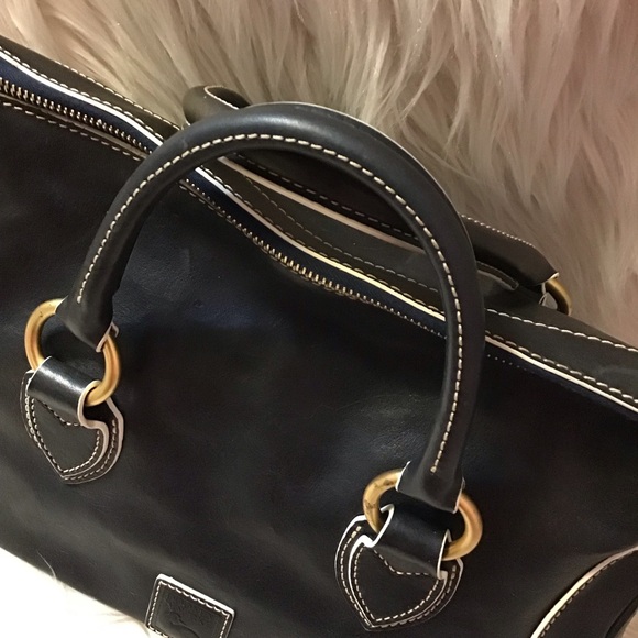 Dooney & Bourke Black Satchel with Gold Accents - Picture 3 of 16